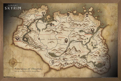 The Elder Scrolls V: Skyrim Map Poster