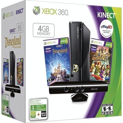 Xbox 360 Slim Console - 4GB - Disneyland/Adventures Kinect Bundle