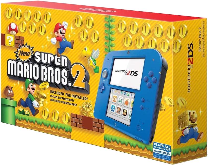 Nintendo 2DS Electric Blue 2 [New Super Mario 2 Bros. 2 Pre-installed] (NTSC)