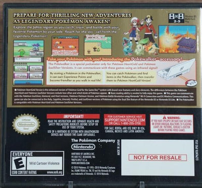 Pokemon HeartGold Version [Not For Resale]