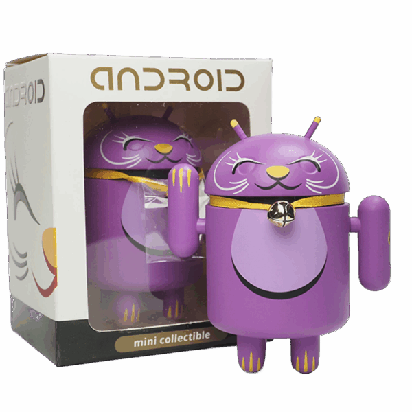 Android Mini Collectible - Lucky Cat Series (Purple Cat)
