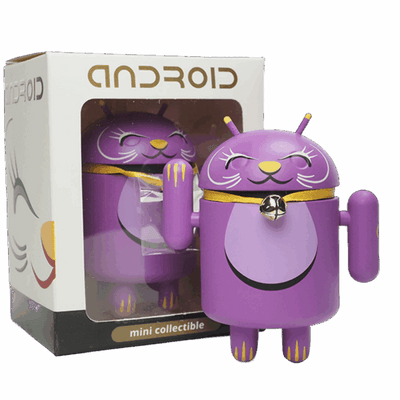 Android Mini Collectible - Lucky Cat Series (Purple Cat)