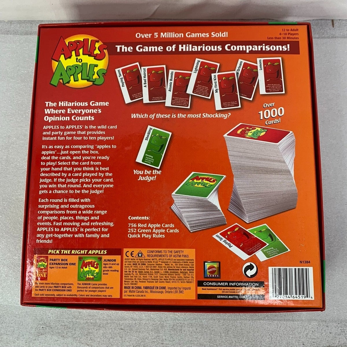 Apples to Apples Party Box The Game of Hilarious Comparisons!