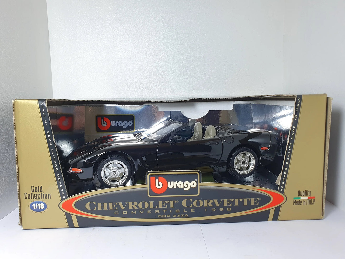 Bijoux Collection - Burago - Chevrolet Corvette - Convertible 1998 (Black)