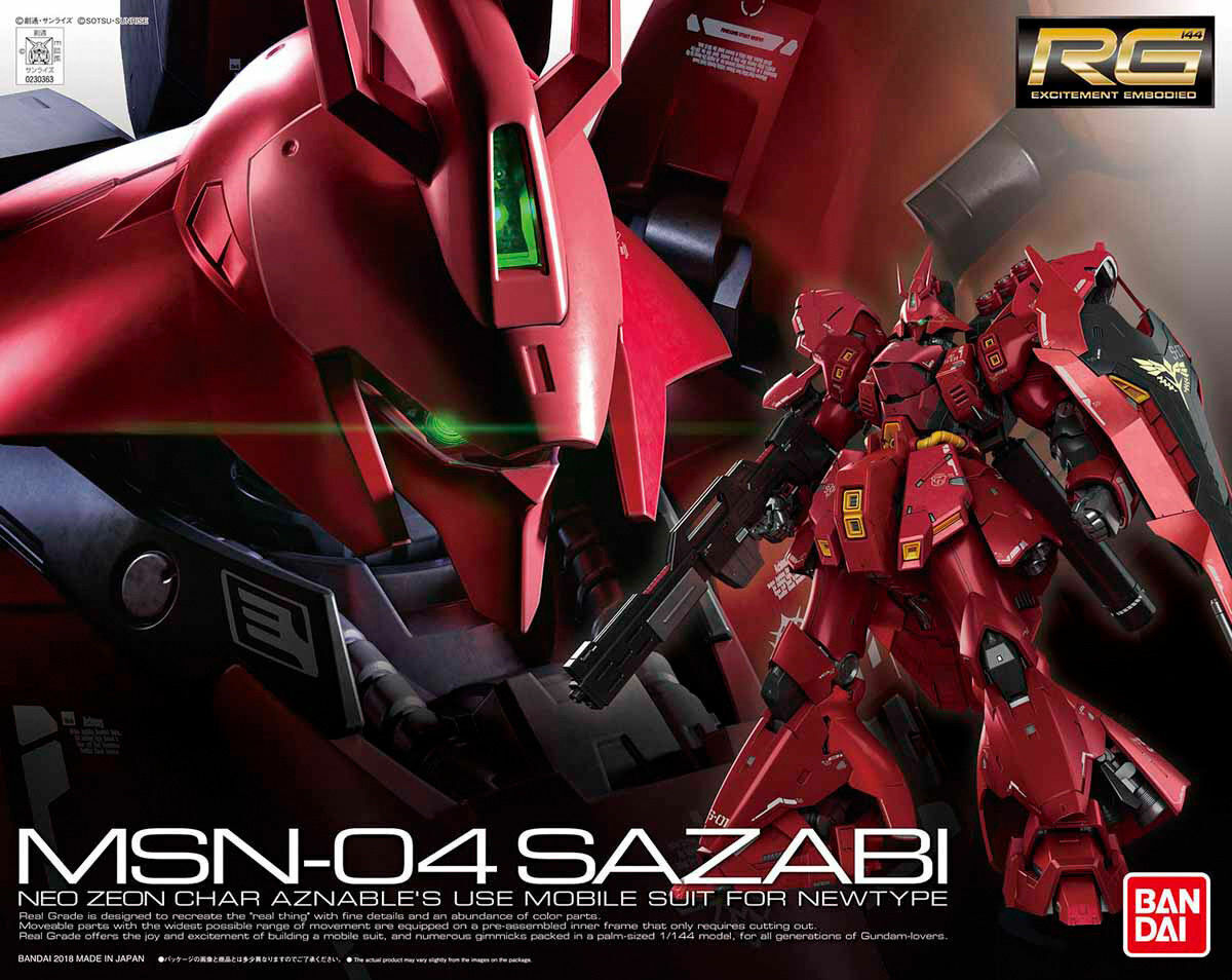 MSN-04 Sazabi Neo Zeon Char Aznable's Use Mobile Suit for Newtype Scale 1/144 Kit