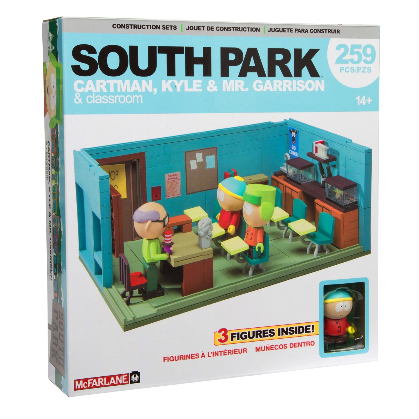 McFarlane - South Park - Cartman, Kyle and Mr. Garrison Classroom (259 pcs)