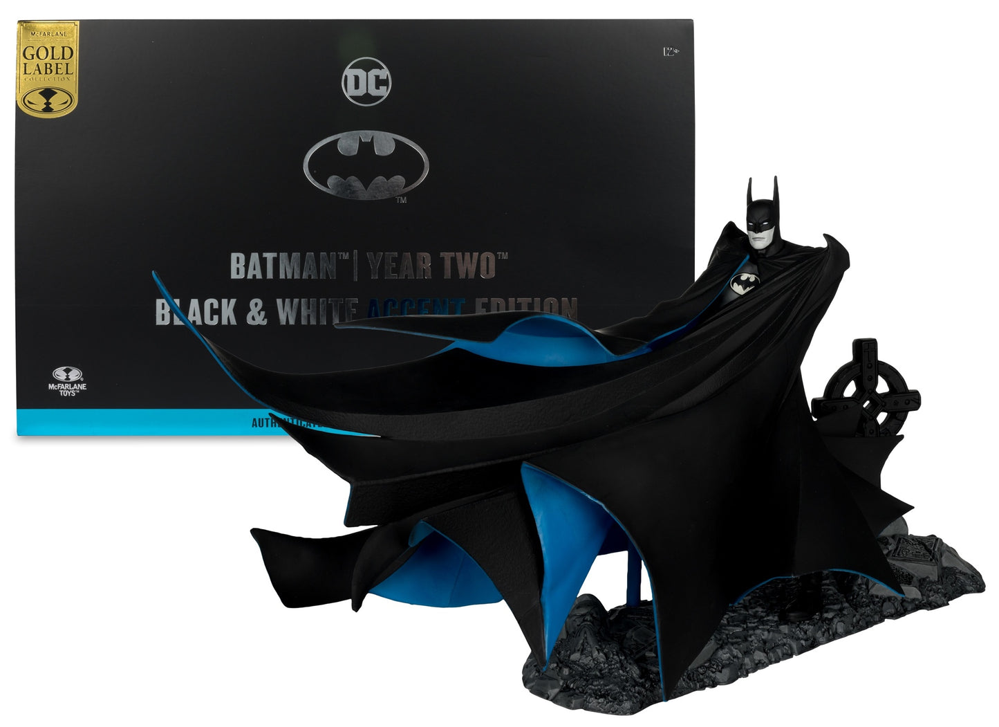 McFarlane DC Multiverse Action Figure Batman (Batman: Year Two) Black & White Accent Edition