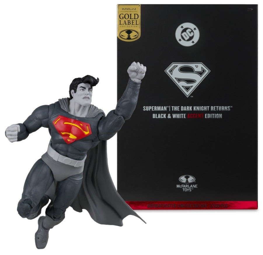 McFarlane DC Multiverse Action Figure Superman (The Dark Knight Returns) Black & White Accent Edition