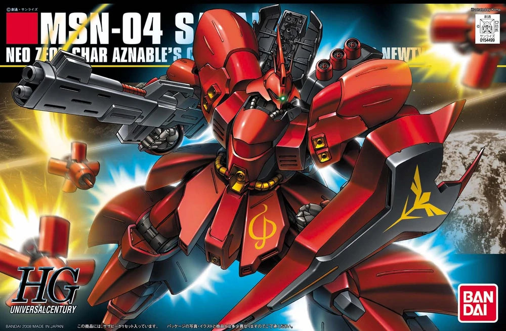 Mobile Suit Gundam MSN04 Sazabi Scale 1/144 [Built]
