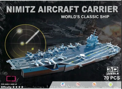 Nimitz Aircraft Carrier - World's Classic Ship - 3D Puzzle
