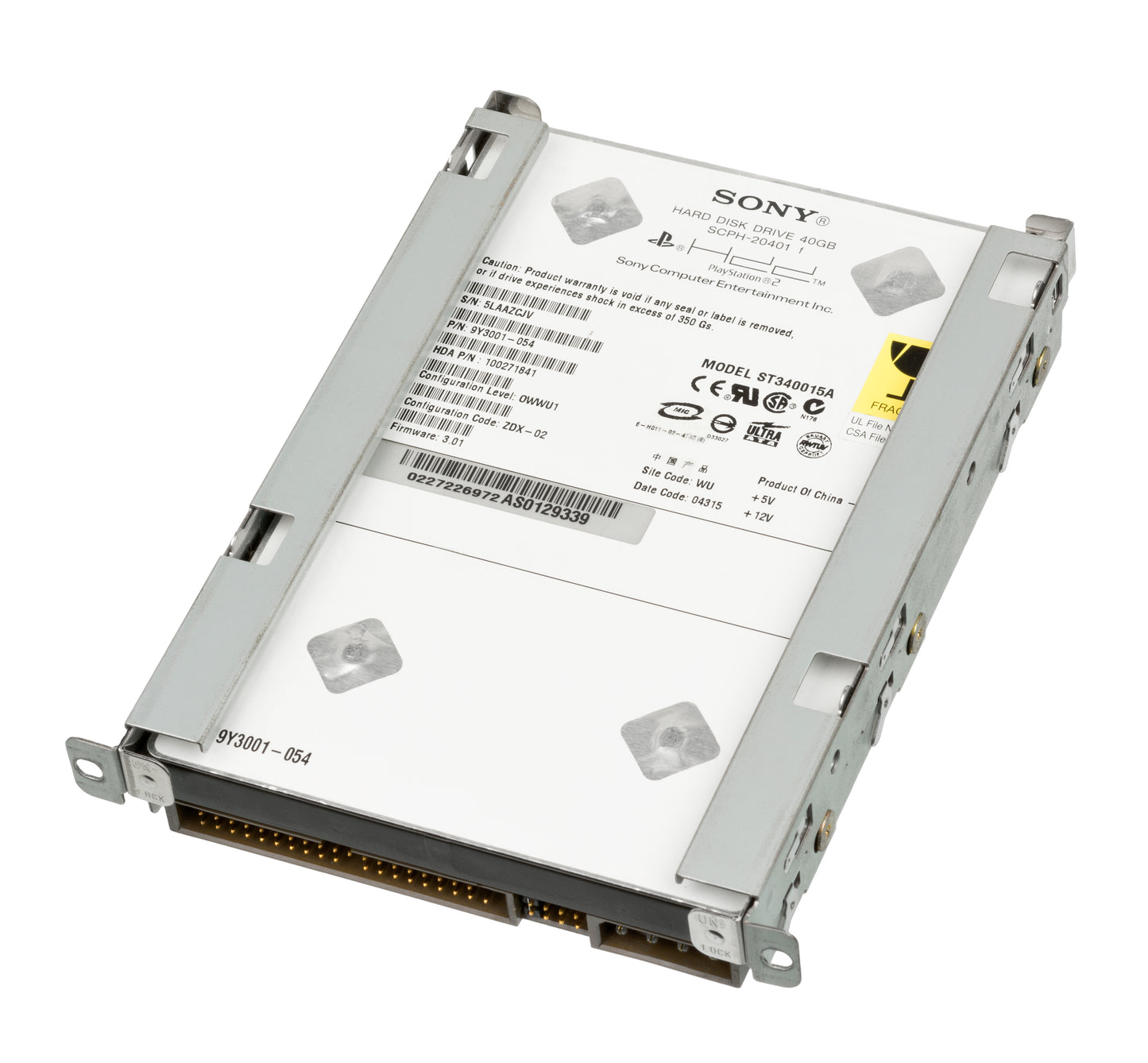Playstation 2 40GB HDD SCPH-20401 Hard Drive