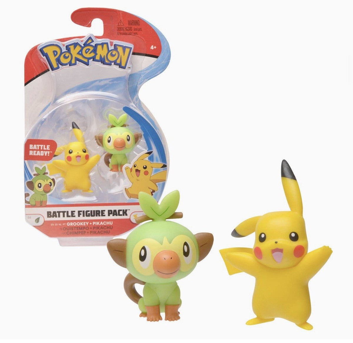 Pokemon - Grookey + Pikachu - Battle Figure Pack
