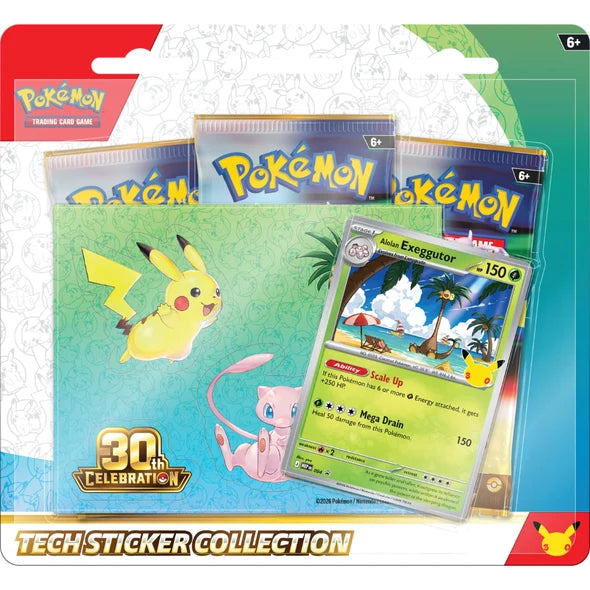 Pokemon 30th Celebration - Tech Sticker Collection - Alolan Exeggutor (NTSC)