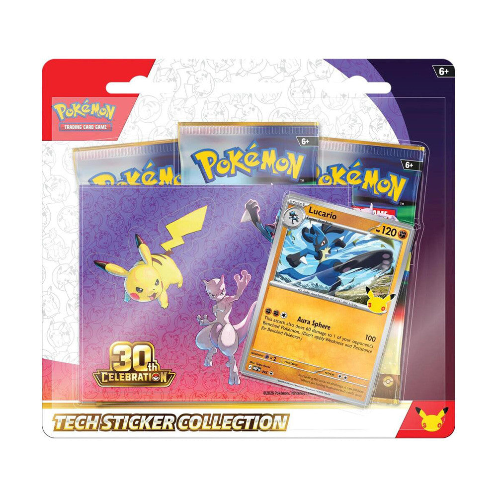 Pokemon 30th Celebration - Tech Sticker Collection - Lucario (NTSC)