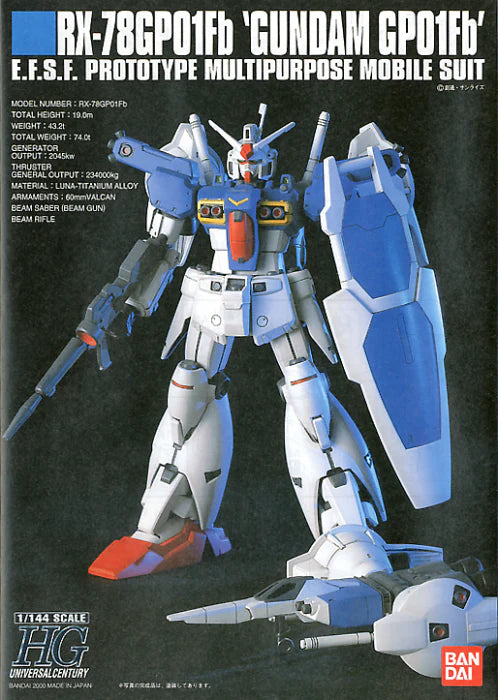 RX-78GP01Fb Gundam GP01Fb E.F.S.F. Prototype Multipurpose Mobile Suit Scale 1/144 [Built]