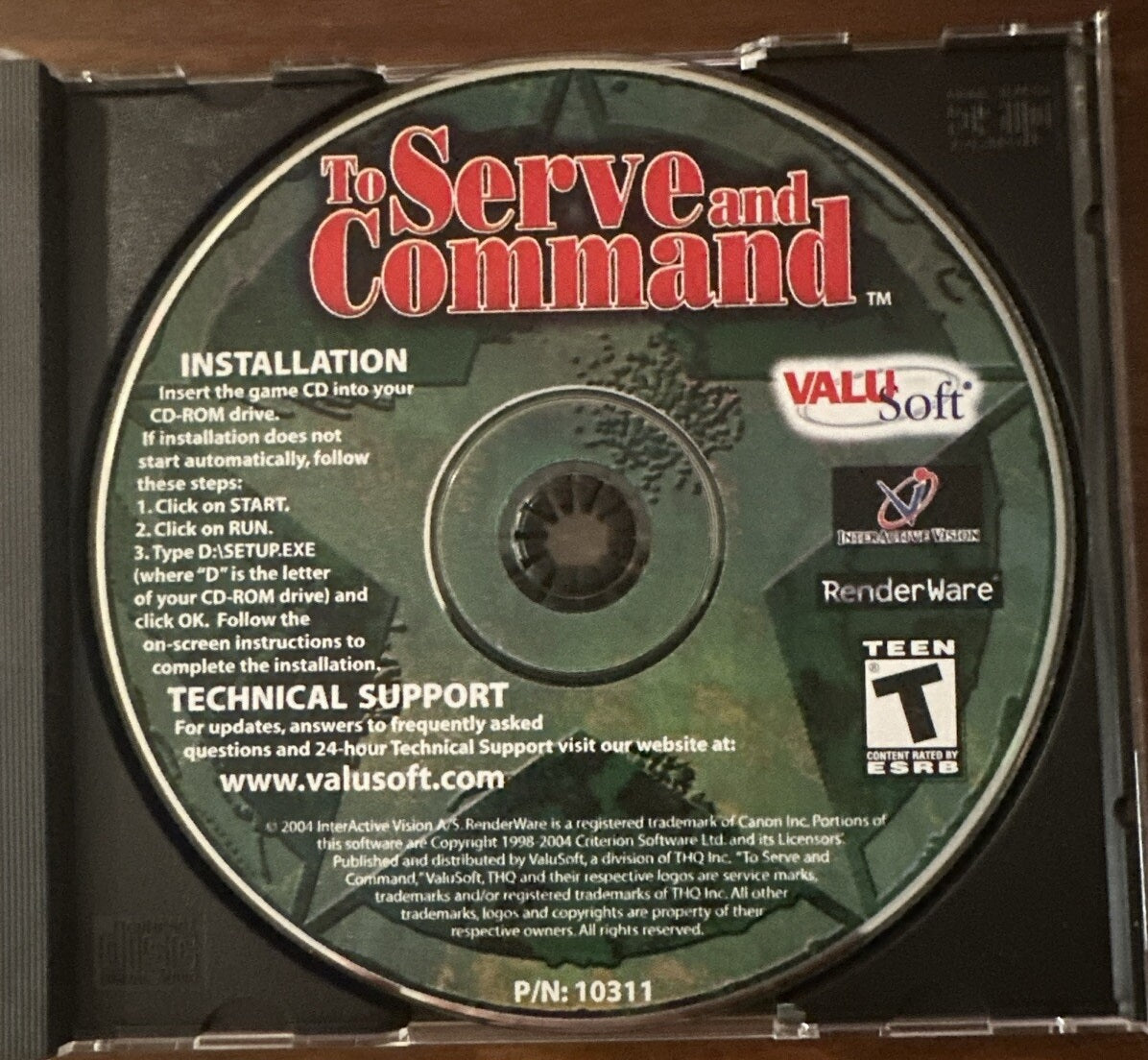 To Serve and Command (Jewel Case)
