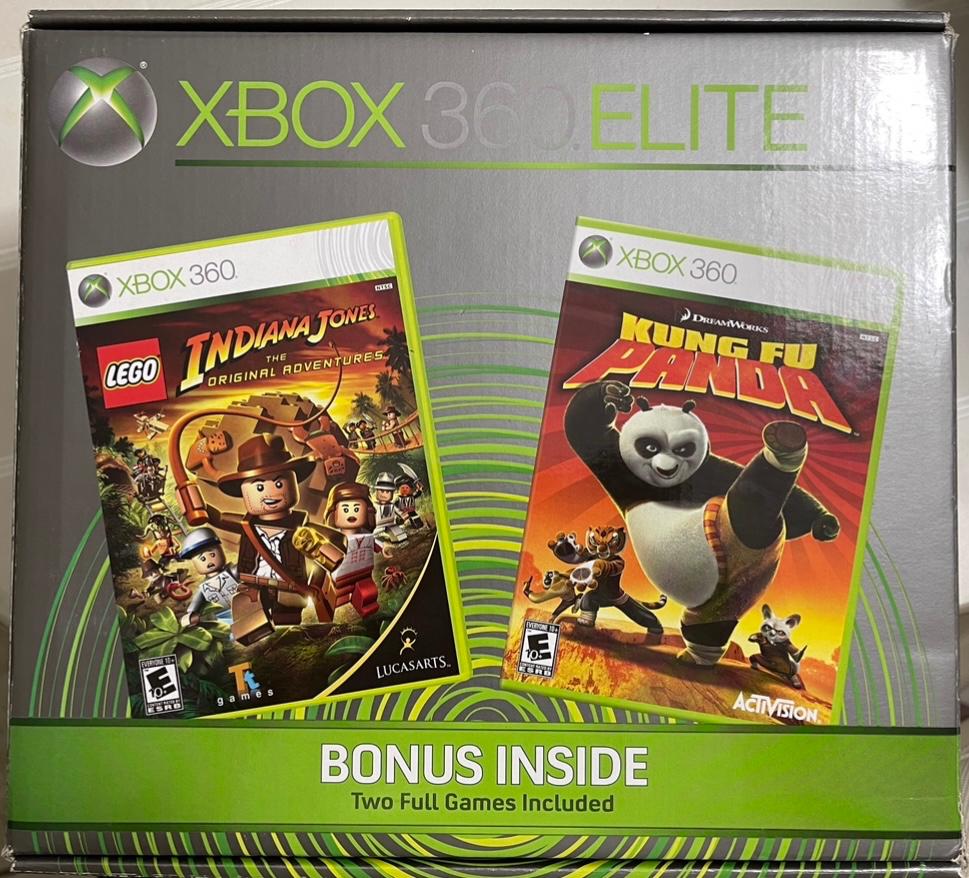 Xbox 360 Elite Lego Indiana Jones & Kung Fu Panda Bundle