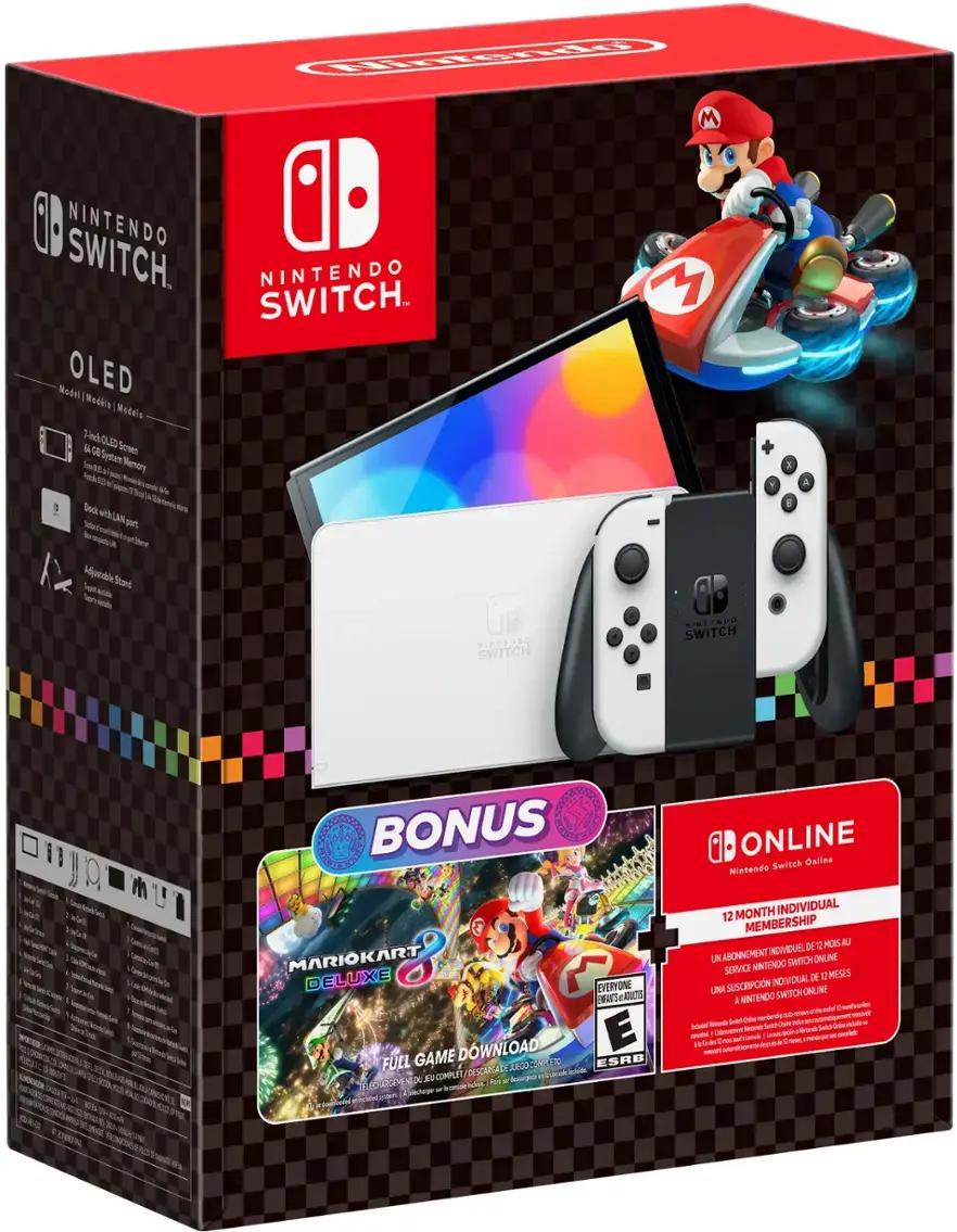 Nintendo Switch OLED [Mario Kart 8 + 12-Month Nintendo Switch Online] (NTSC)