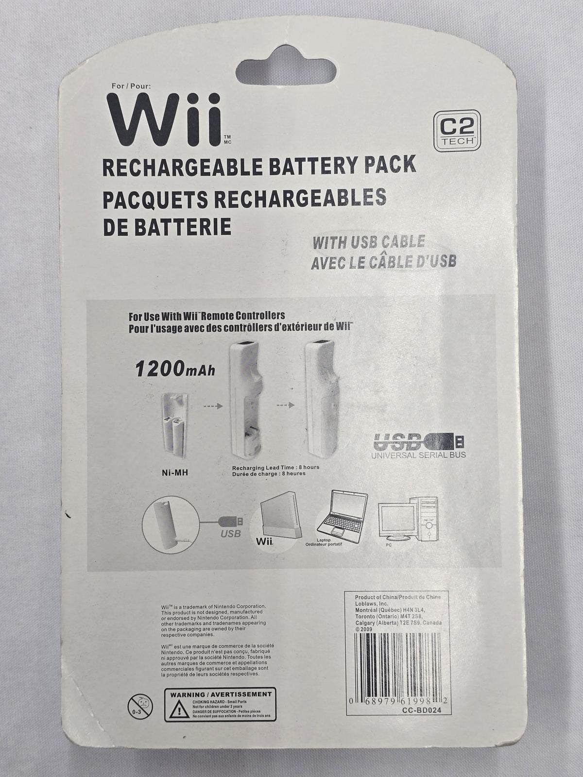 Wii Rechargable Battery Pack - C2 Tech (NTSC)