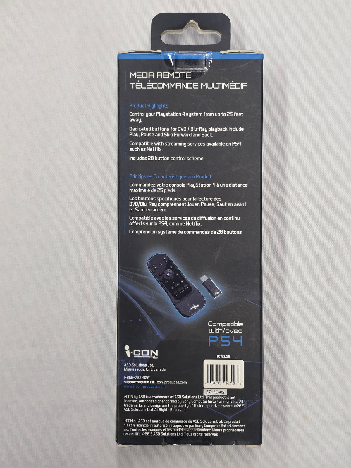 Playstation 4 Media Remote - i-Con (NTSC)